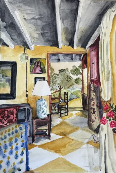 Verandah Doorway, watercolour painting