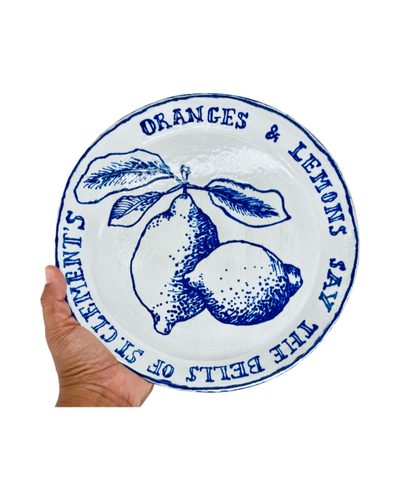 Oranges & Lemons, hand-painted ceramic